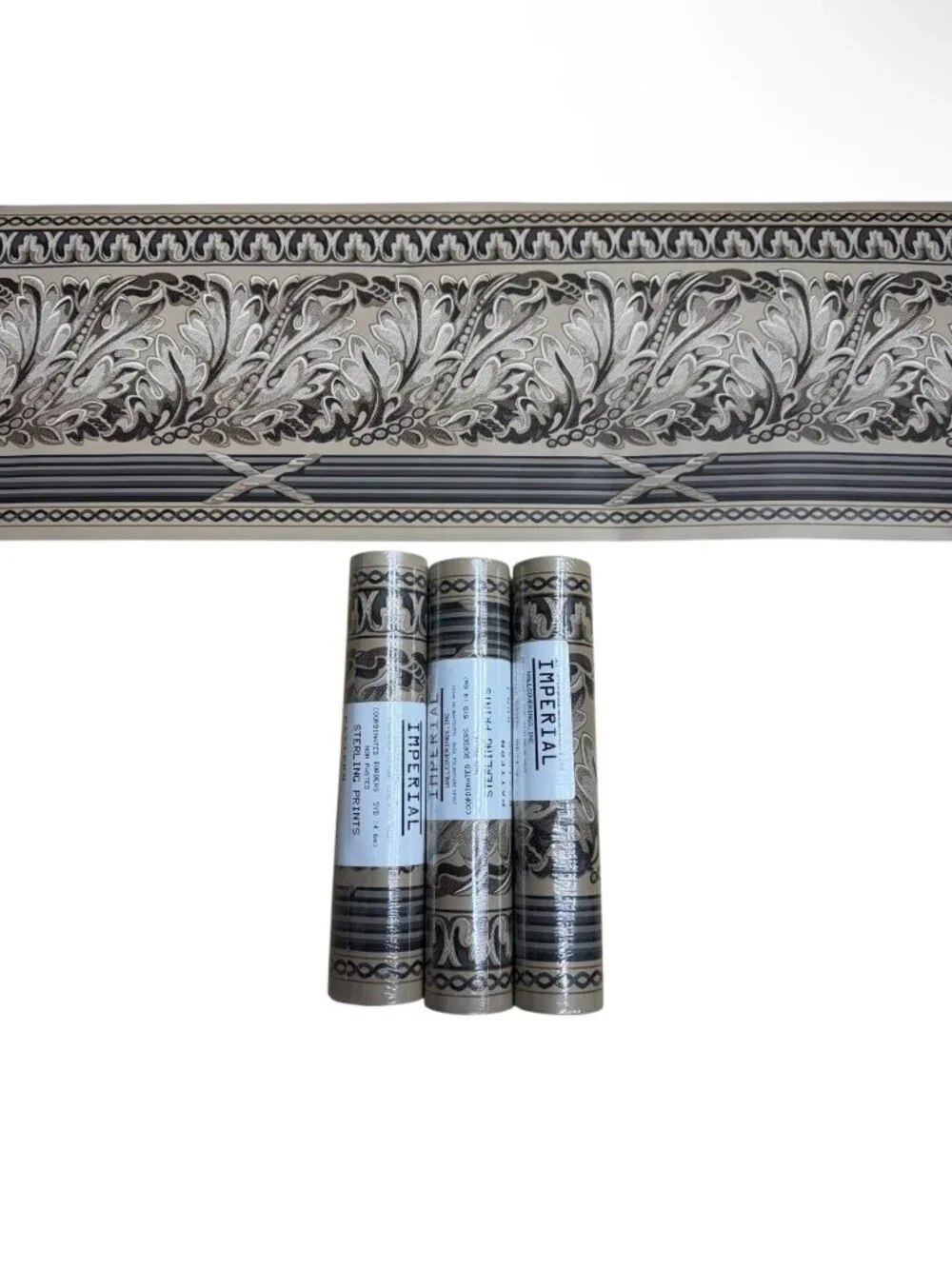 Imperial 3 Rolls Vintage Wallpaper Border Leaf Molding Architectural NEW